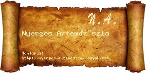 Nyerges Artemíszia névjegykártya